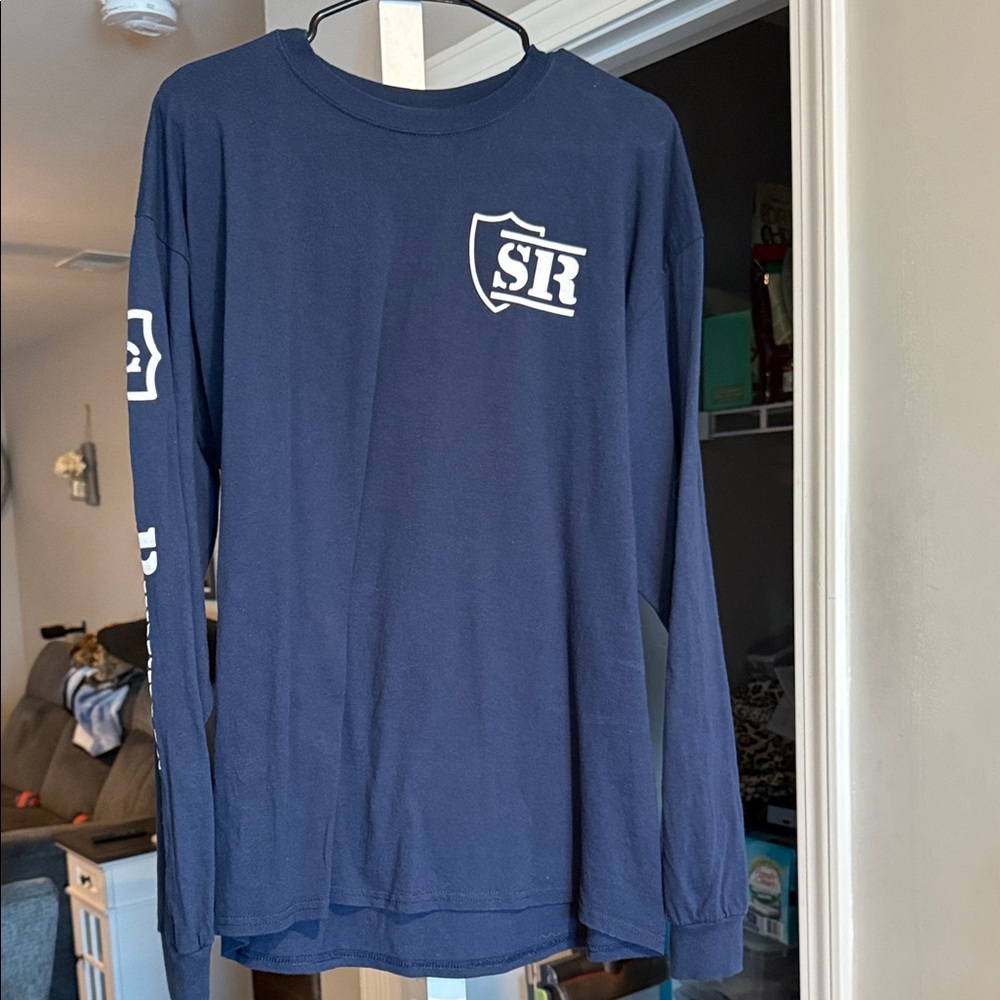 Men’s XL Shield Republic Navy Long Sleeve Shirt with SR Logo